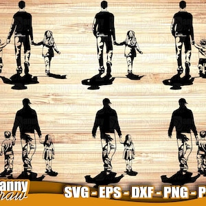 DAD Silhouette svg, Vatertag svg, Vatertag Bundle svg, Papa erster Held, Papa erste Liebe, wie Vater wie Sohn, Papa Leben svg, DD0184