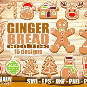 Biscoitos de gengibre svg, Natal svg, Decoração de Natal svg, svg, png, dxf, eps, pdf, Cricut, Silhueta, DD0036