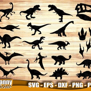 Dinosaur SVG, Dinosaur SVG Bundle, Dino Svg, T-Rex, Brontosaurus, Stegosaurus, Triceratops, Gravação a laser, Cricut, Silhueta, DD0006