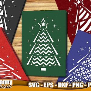 Kartka świąteczna svg, 15 kartek świątecznych, kartka Wesołych Świąt, zaproszenie świąteczne, kartka Papercut, Cricut, sylwetka, Glowforge, DD0233