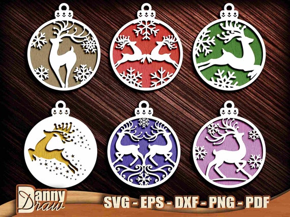 Christmas Balls svg, Christmas Scene svg, Christmas Reindeer svg, christmas svg, snow globe svg, laser cut files, glowforge, cricut, DD0095