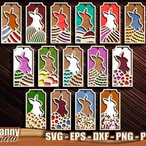 Bunny Easter svg, 2 Layers Tags svg, Bunny svg, Easter Ornaments, Bunny Ornament svg, svg, Easter Laser cut file, Glowforge, Cricut, DD0251