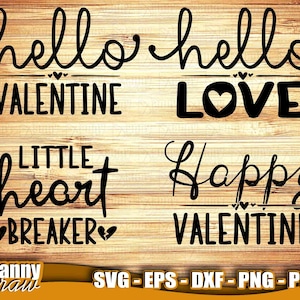 Hallo Valentijn svg, Hello Love, Little Heart Breaker svg, Happy Valentine, Valentine's Day svg, Print, Cut file, Cricut, Silhouette, DD0102