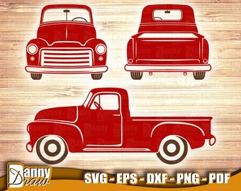 Farm Truck svg, Truck svg, Red Truck svg, Vintage Truck svg, Red Farmhouse Truck svg, Vintage Pickup Truck svg, DD0110