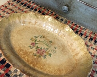 Tea Stained Serving Dish