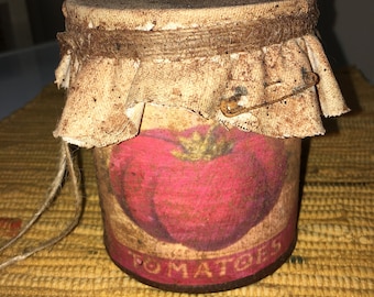 Set of 4 Different  Varieties  of Grungy Kitchen Tins