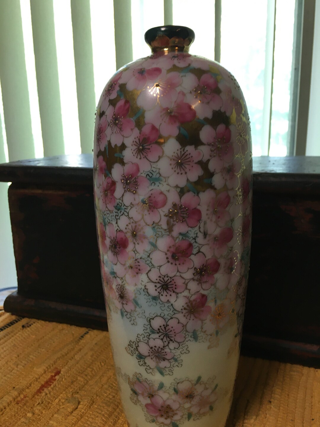 Extremely Beautiful Pink and Gold Floral Vase Porcelain. Etsy