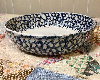 Pretty Blue and White Stone ware  Bowl