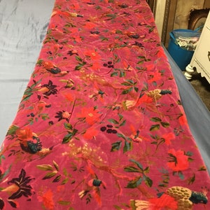 Queen Size Tropical Velvet Quilt