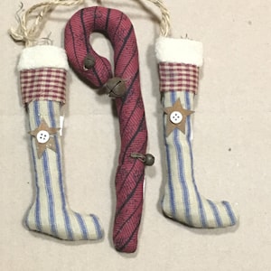 Stockings and  Candy Cane  Ornaments