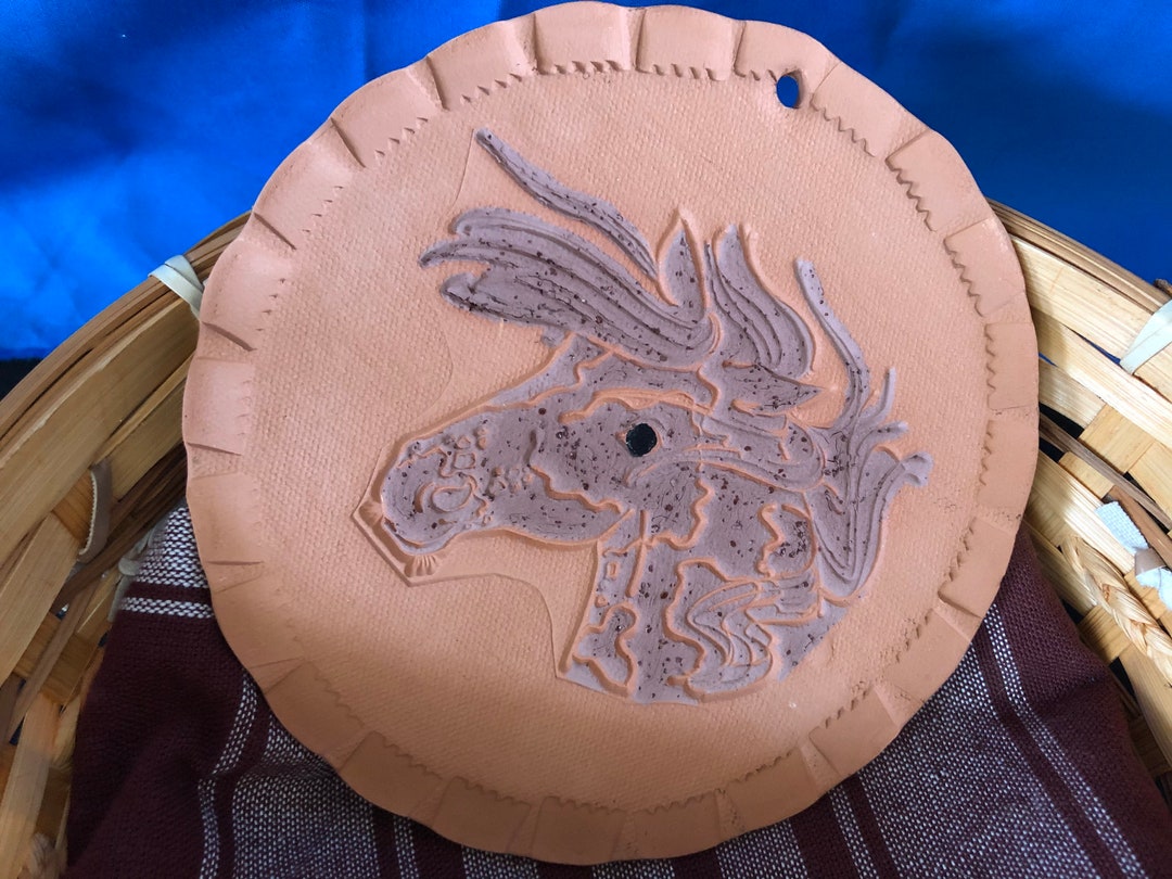 Bread Warmer IN A Basket. POTTERY Bread Warmer Handmade IN New Etsy