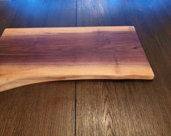 live edge black walnut cutting board/ serving tray