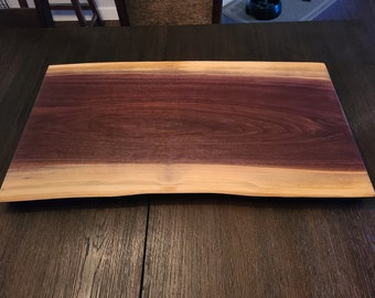 Large Live Edge Black Walnut Cutting Board 28" long