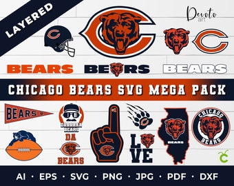 Chicago Bears Svg Etsy