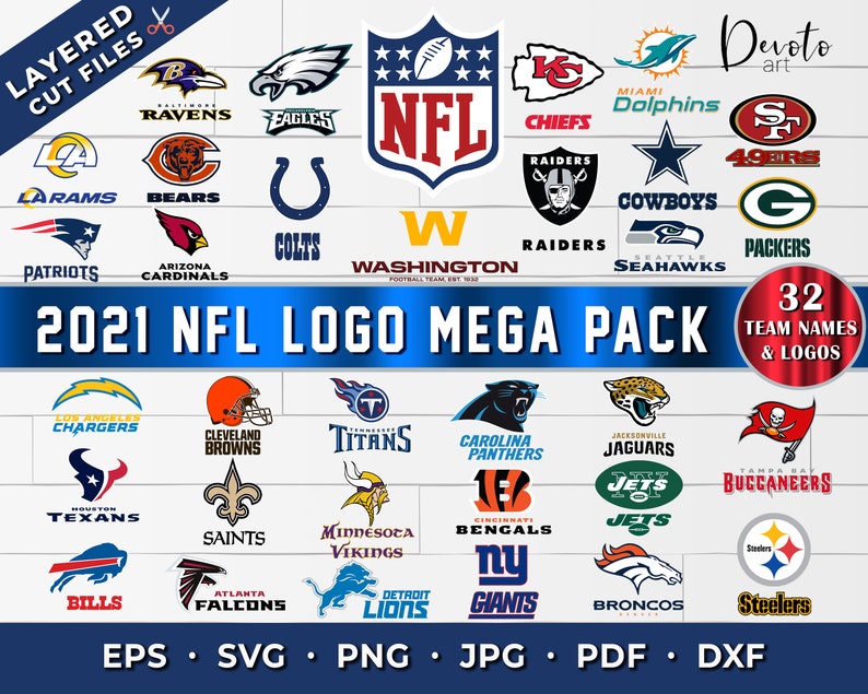 Download NFL Logo SVG Mega Pack NFL svg files for cricut nfl svg ...