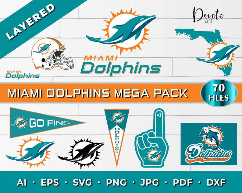 Download Miami Dolphins svg mega pack Miami dolphins svg for cricut ...