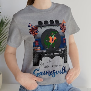 Meet Me in Gainesville Unisex Jersey Short Sleeve Tee Rep Your Gator Pride with This Classic Gainesville Tee