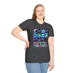 Unisex Softstyle T-Shirt - Sweetie I'm OK with Being the Villain, Unique Graphic Tee, Casual Wear, Gift for Her/Him, Halloween Shirt image 8