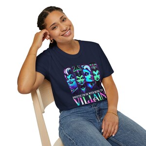 Unisex Softstyle T-Shirt - Sweetie I'm OK with Being the Villain, Unique Graphic Tee, Casual Wear, Gift for Her/Him, Halloween Shirt image 9