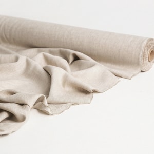 Tissu en lin naturel non teint 100% lavé à la pierre ramolli 145cm 57 pouces de largeur tissu en lin pour la literie ou les vêtements de bricolage cadeau de Noël pour elle