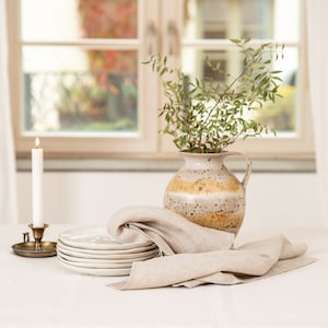 Premium Leinen Tischdecke Benutzerdefinierte Tischdecke Tischwäsche für Hochzeit Erntedankgeschenk, rechteckige Form, Leinen Tischdecke Einstellung