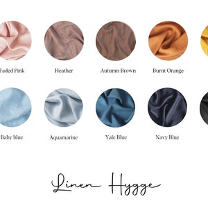 linen fabric color variations