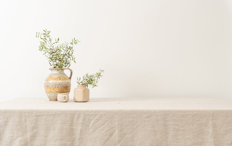 natural tablecloth