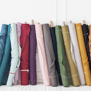 Linen fabric in various colors