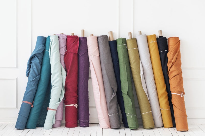 Linen fabric in various colors