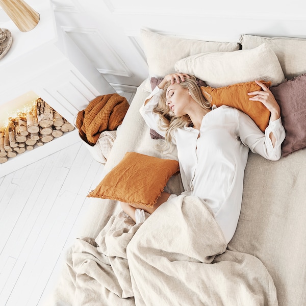 Linen duvet cover with zipper closure, linen bedding, Natural Linen, Custom Duvet, Gift for her, Mother's Day gift quilt, Wedding Day Gift