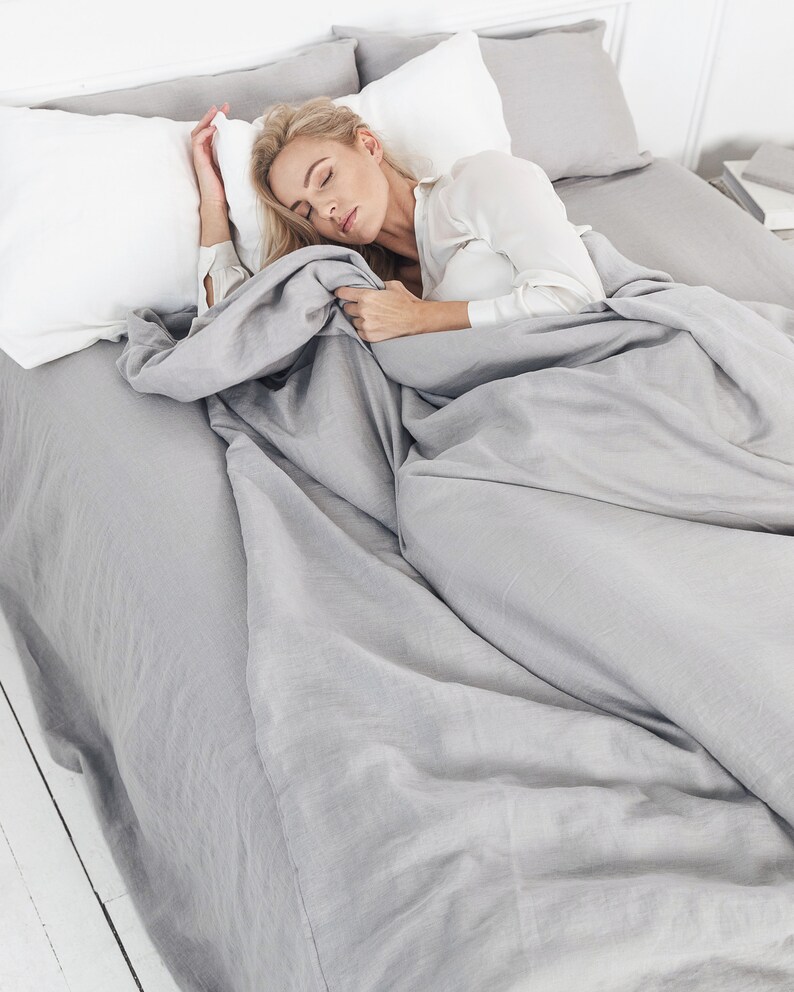 100 Linen Duvet Cover With Zipper Closure Linen Bedding Etsy