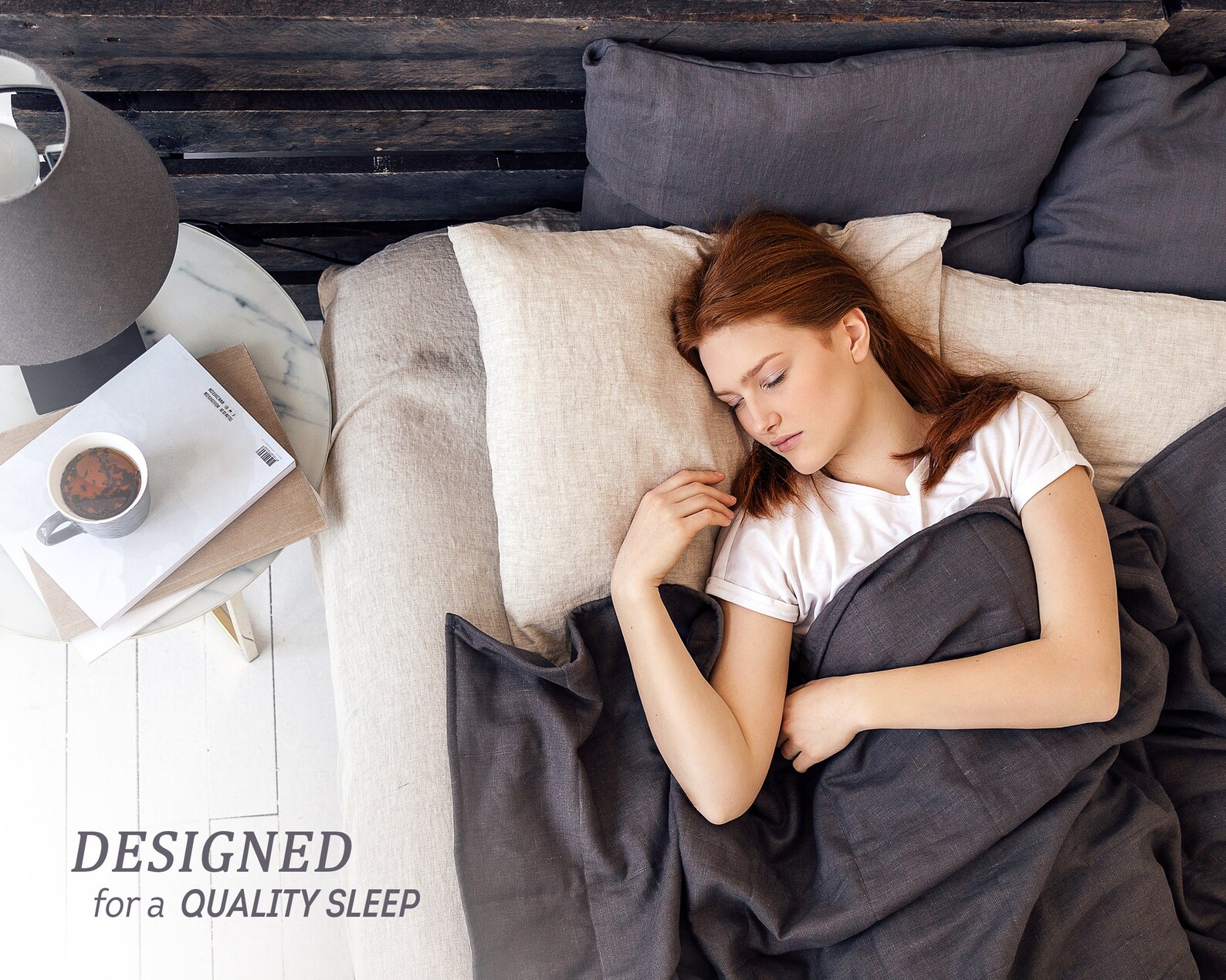 Weighted Blanket 25 Lbs Sensory Blanket Linen Anxiety Etsy