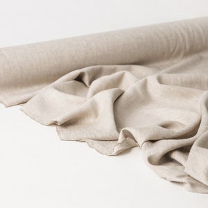 Natural Undyed Extra Wide Linen Fabric 100% softened stonewashed 245cm or 96 inches width fabric sold by meter for lining and curtains DIY