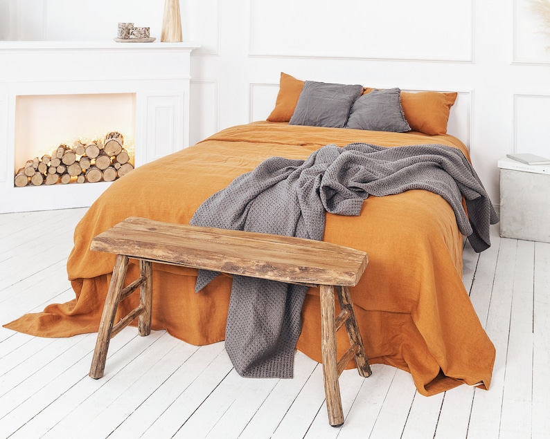 LinenHygge Waffle Linen Blanket - Thumbnail 4