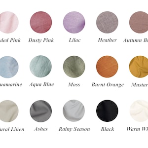 extra wide linen fabric color variations