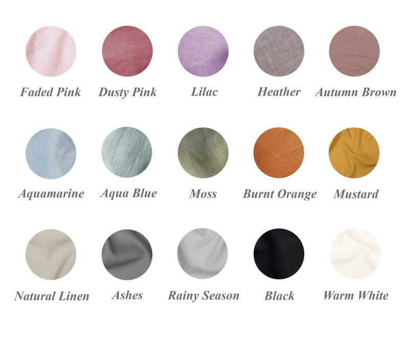 extra wide linen fabric color variations