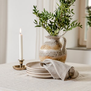 Linen tablecloth, linen table cloth with napkins