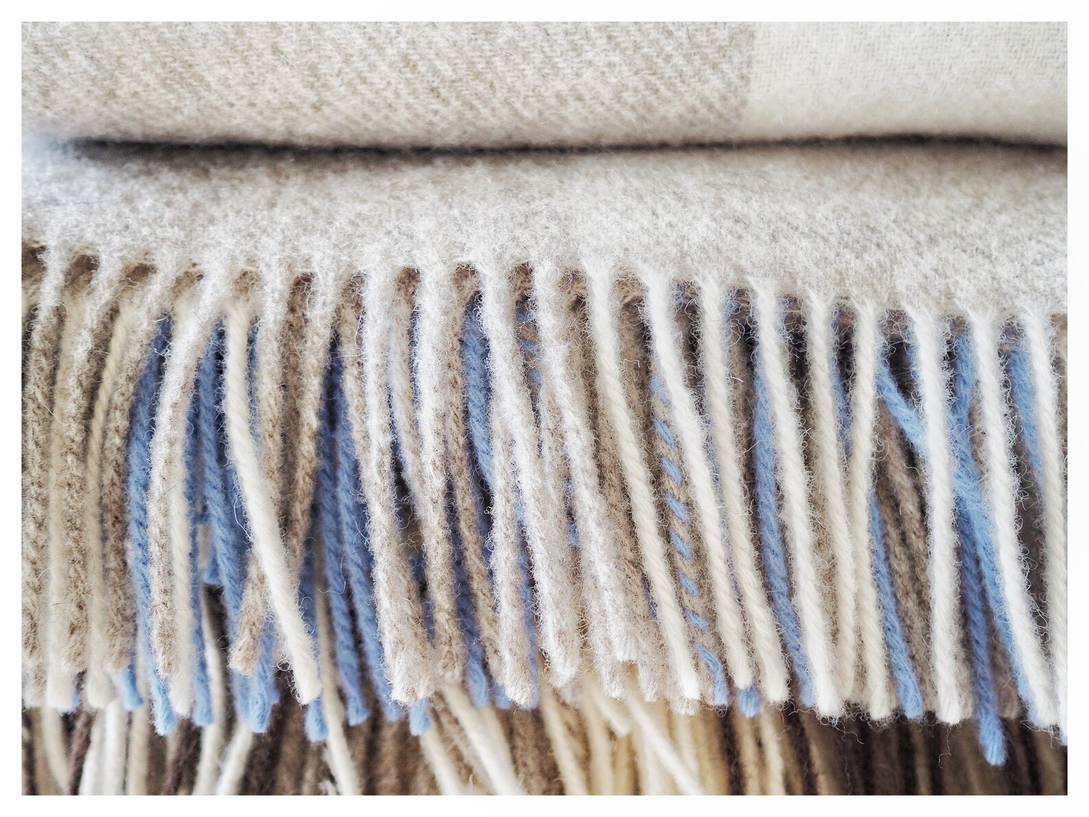 100 New Zealand wool throw blanket fringed woven blanket Etsy