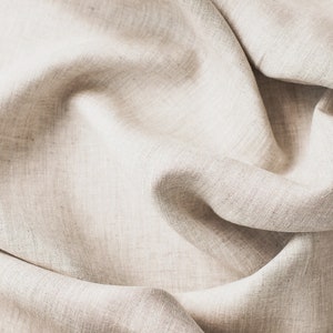 Naturalna niebarwiona bardzo szeroka tkanina lniana 100% zmiękczona stonewashed tkanina o szerokości 245 cm lub 96 cali sprzedawana na metry na podszewkę i zasłony DIY zdjęcie 2