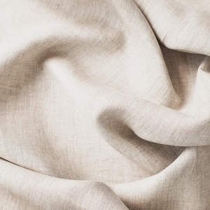 Natural Undyed Extra Wide Linen Fabric 100% softened stonewashed 245cm or 96 inches width fabric sold by meter for lining and curtains DIY