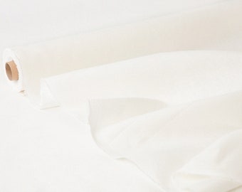 Extra Wide White Linen Fabric 100% softened stonewashed 245cm or 96 inches width fabric sold in yards for lining DIY