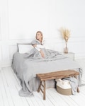 Linen flat bed sheet 100% linen material stonewashed linen bedding Twin Full Queen King size no seams, Mother's Day Gift