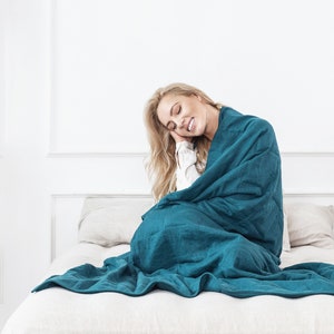 Linen weighted blanket in various colors