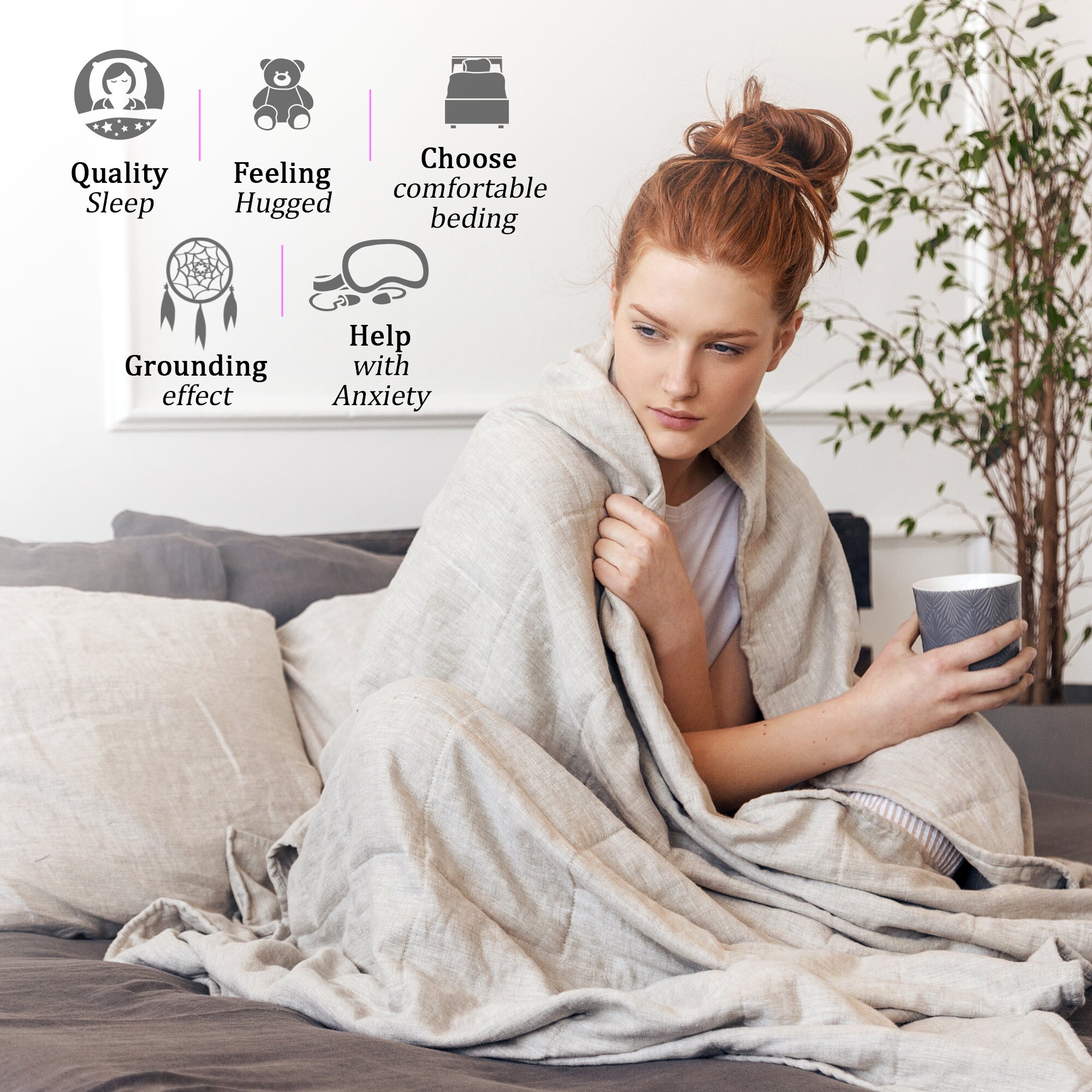 Weighted blanket linen chest sales