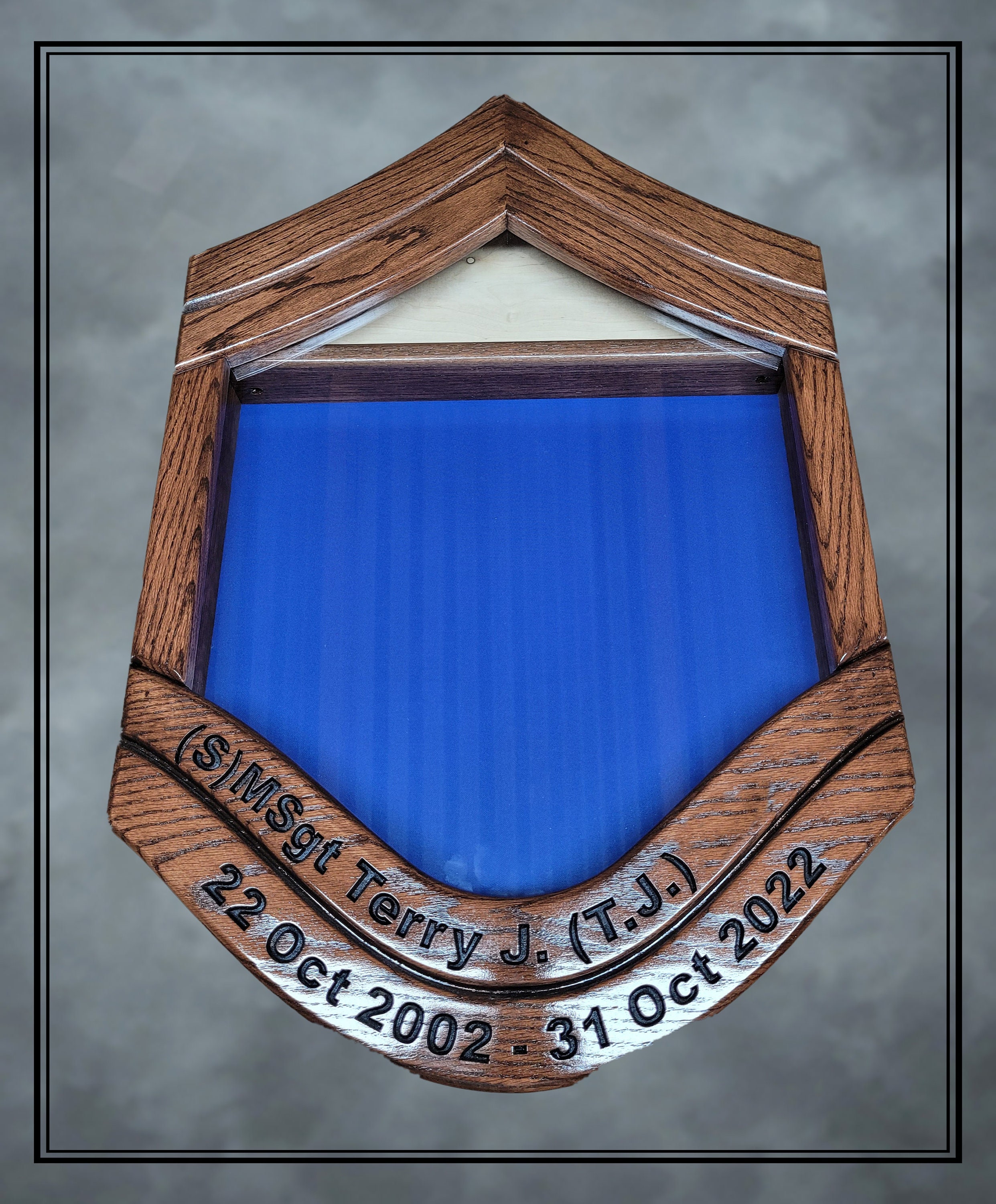 Handcrafted Air Force Smsgt Shadowbox Military Shadowbox Etsy