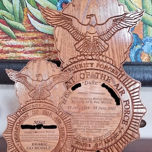 Air Force Security Forces Plaques - Air Force Plaque - Air Force Awards Plaque - Security Forces Plaque
