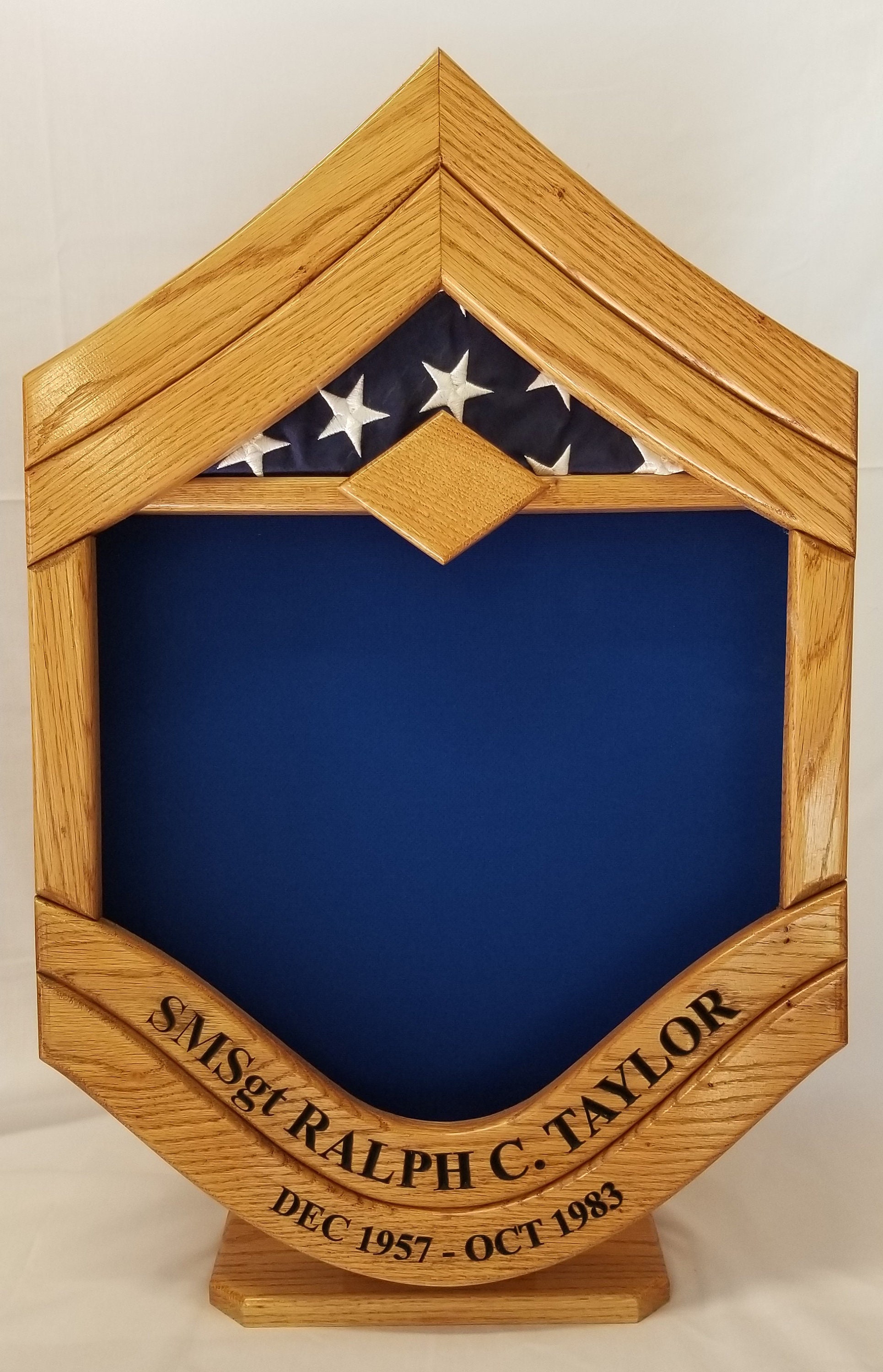Handcrafted Air Force Smsgt Shadowbox Military Shadowbox Etsy