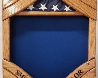 Handcrafted Air Force SMSgt Shadowbox - Military Shadowbox- Retirement Chevron Style Shadow Box