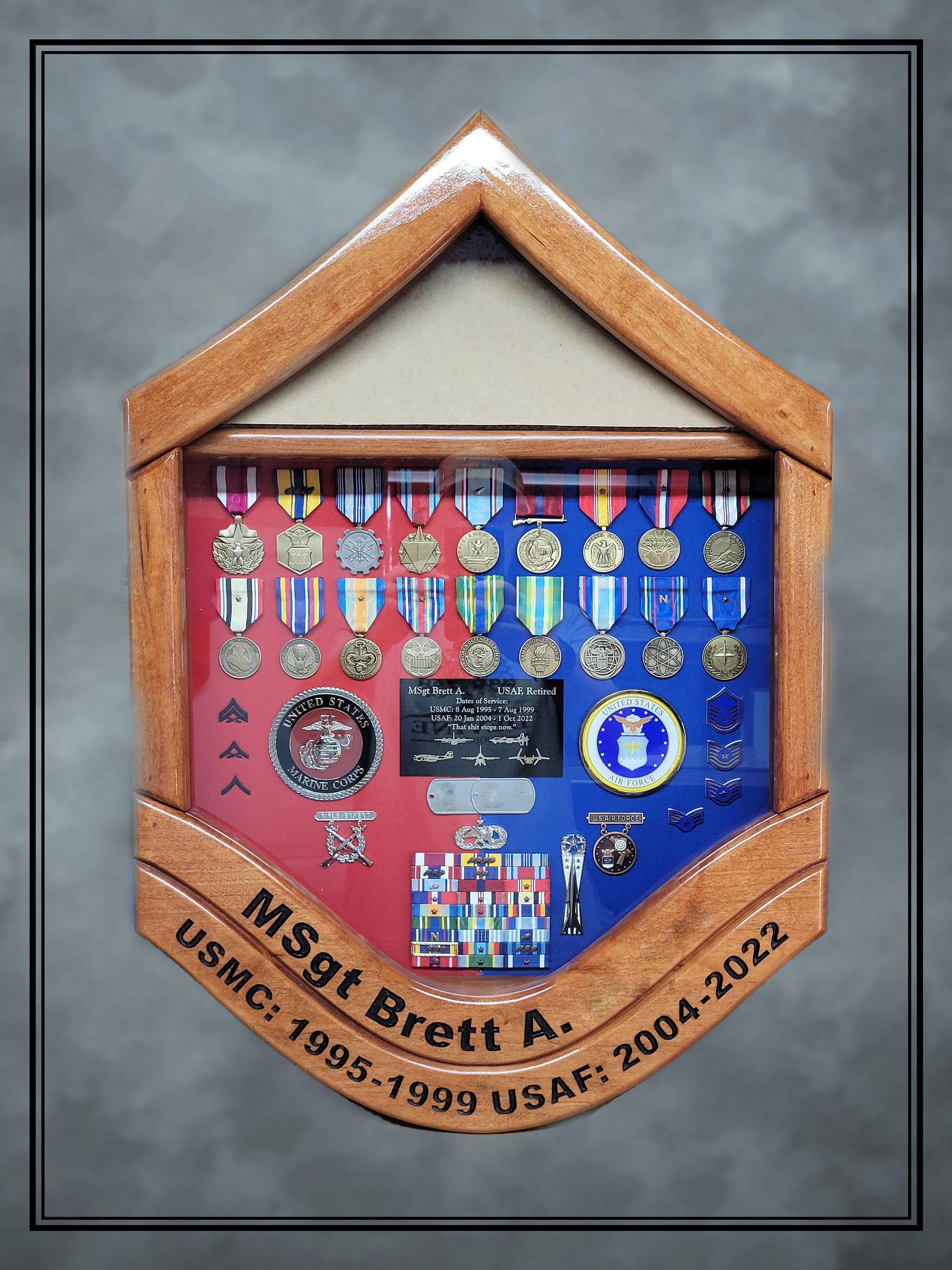 Air force top 1 shadow box