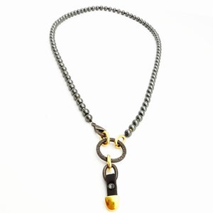 Collana in pietra di ematite naturale Stikle